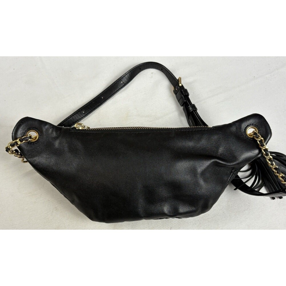 Tory Burch Fleming Soft Black Leather Quilted Belt /Bum Bag/Fanny /Shoulder Bag - Picture 5 of 11